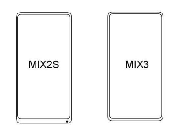 Xiaomi Mi Mix 3 продолжит уменьшать рамки. Смотрим фото